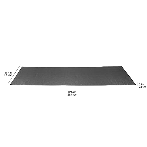 Amazon Basics – Esterilla protectora de alta densidad para uso con máquinas de gimnasio y cintas, 92 x 259 cm, Negra