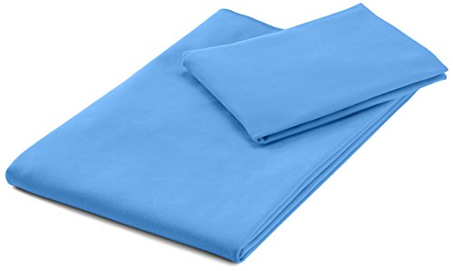 Amazon Basics - Juego de toallas de viaje y deporte (microfibra, 1 toalla de baño y 1 toalla de mano)