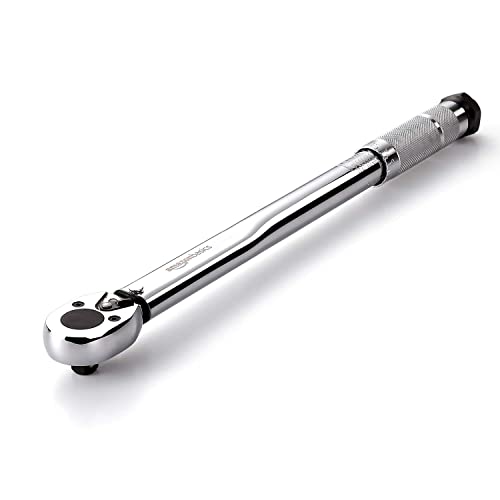 Amazon Basics - Llave de trinquete dinamométrica de 3/8 pulgadas , 20.4-108.5 Nm