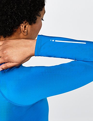 Amazon Brand - AURIQUE Top deportivo de running para mujer, Azul (Imperial Blue), 38, Label:S