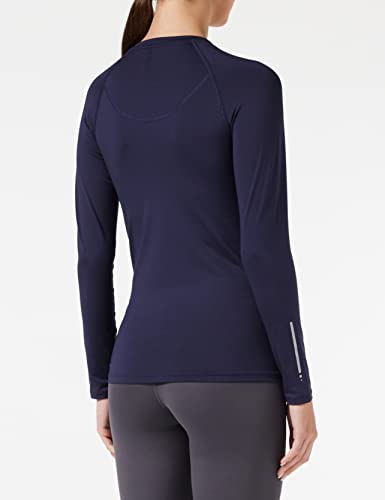 Amazon Brand - AURIQUE Top deportivo de running para mujer, Azul (Navy), 40, Label:M