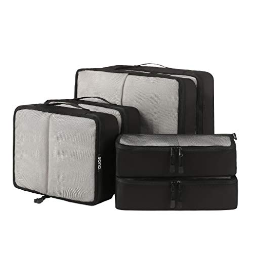 Amazon Brand - Eono Organizadores de Viaje Cubos de Embalaje Organizadores para Maletas Travel Packing Cubes Equipaje de Viaje Organizadores Organizadores para el Equipaje - Malla, 6-Pcs