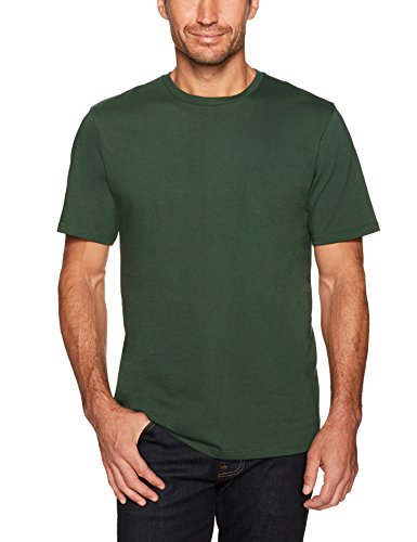 Amazon Essentials 2-Pack Regular-Fit Short-Sleeve Crewneck T-Shirts Camiseta, Verde (Dark Green), X-Small