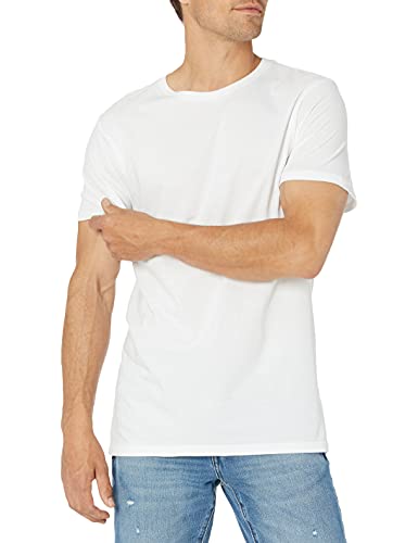 Amazon Essentials 6-Pack Crewneck Undershirts Camisa, Blanco (White), Medium