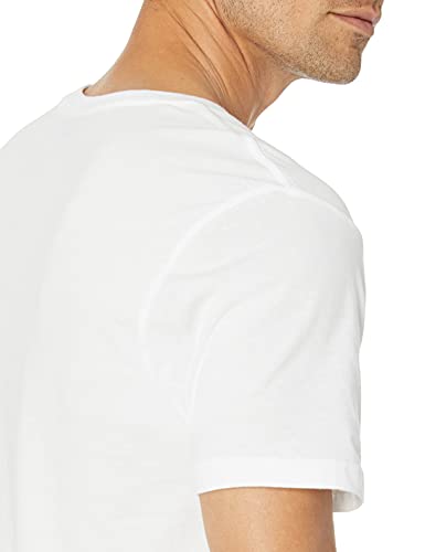 Amazon Essentials 6-Pack Crewneck Undershirts Camisa, Blanco (White), Medium