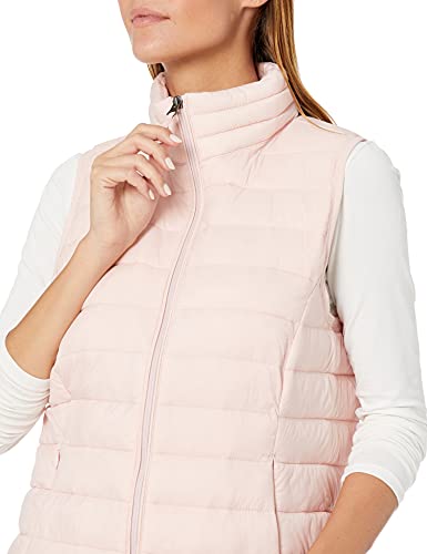 Amazon Essentials - Chaleco acolchado para mujer, plegable, ligero y resistente al agua, Rosa (light pink), US S (EU S - M)