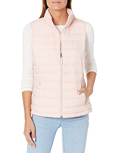 Amazon Essentials - Chaleco acolchado para mujer, plegable, ligero y resistente al agua, Rosa (light pink), US S (EU S - M)