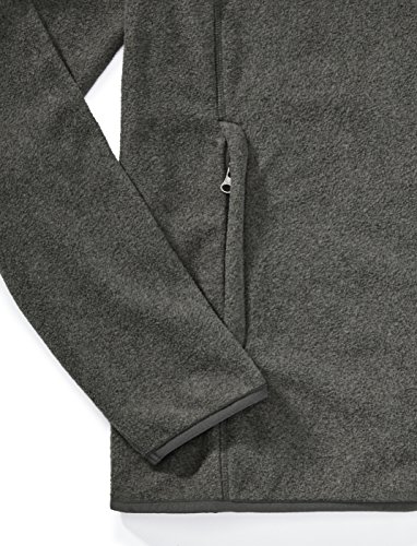 Amazon Essentials - Chaqueta de forro polar con cremallera completa para hombre, Gris (Charcoal Heather), US L (EU L)