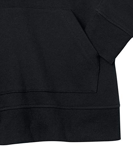 Amazon Essentials Classic Fit Long Sleeve Open V-Neck Hooded Sweatshirt Sudadera con Capucha, Negro, M