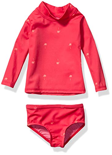 Amazon Essentials - Conjunto de 2 piezas con camiseta de protección solar de manga larga para bebé, Rosa Degradado, US 9M (EU 63-74)