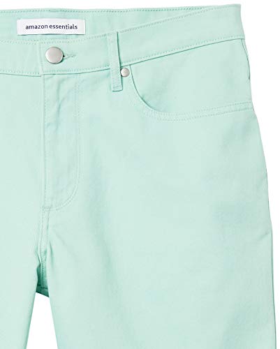 Amazon Essentials Corte Recto de 22,8 cm de Entrepierna elástica con 5 Bolsillos Pantalones, Verde Menta, 30W
