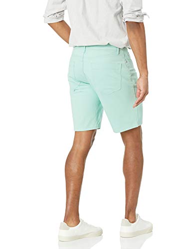 Amazon Essentials Corte Recto de 22,8 cm de Entrepierna elástica con 5 Bolsillos Pantalones, Verde Menta, 30W