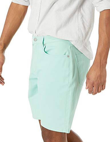 Amazon Essentials Corte Recto de 22,8 cm de Entrepierna elástica con 5 Bolsillos Pantalones, Verde Menta, 30W