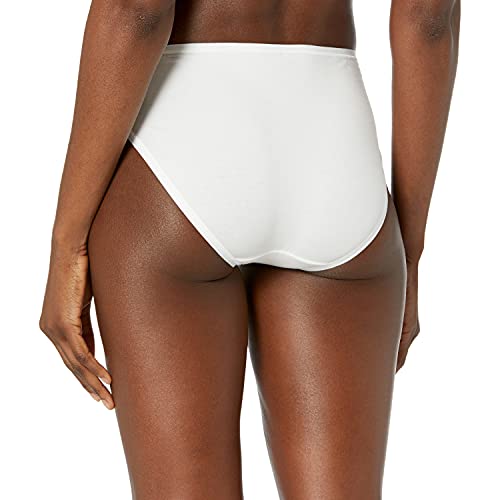 Amazon Essentials Cotton Stretch High-Cut Bikini Panty Pantis, Blanco, XXL
