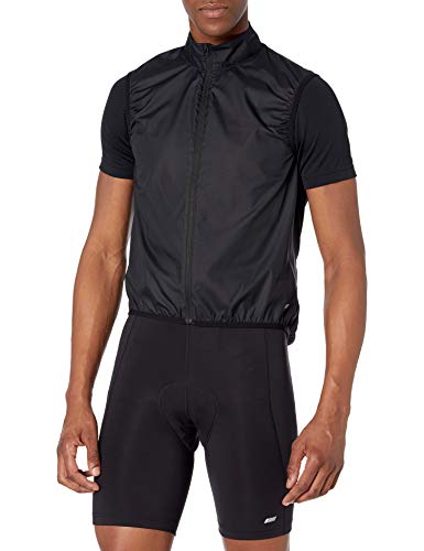 Amazon Essentials Cycling Wind Vest Chaleco Vaquero, Negro, L