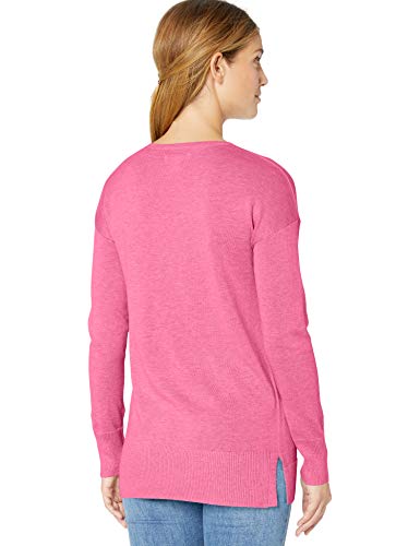 Amazon Essentials - Jersey ligero tipo túnica con cuello en V para mujer, Rosa (Pink Heather Pkh), US XL (EU 2XL)