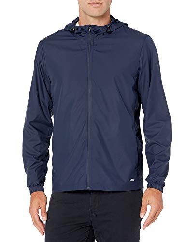 Amazon Essentials Packable Water-Repellant Run Jacket Chaqueta, Azul Marino, L