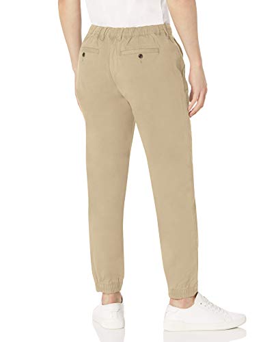 Amazon Essentials - Pantalones deportivos de corte recto para hombre, Caqui, US M (EU M)