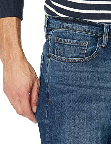 Amazon Essentials - Pantalones vaqueros elásticos de corte atlético para hombre, Vintage Light Wash, 36W x 34L
