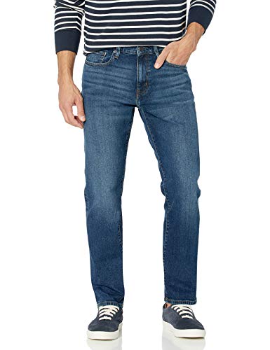 Amazon Essentials - Pantalones vaqueros elásticos de corte atlético para hombre, Vintage Light Wash, 36W x 34L