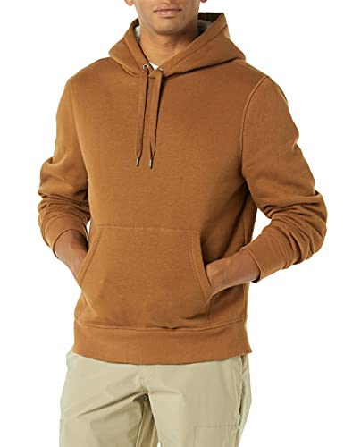 Amazon Essentials Sherpa-Lined Pullover Hoodie Sweatshirt Suéter de Meter, Marrón Tofe, L