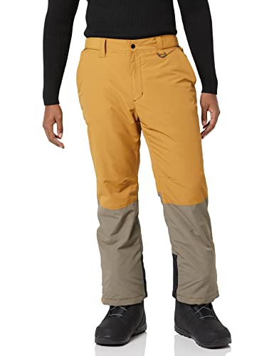 Amazon Essentials Water-Resistant Insulated Snow Pant Pantalones de Nieve, Oro/Marrón Claro, Bloque De Color, L