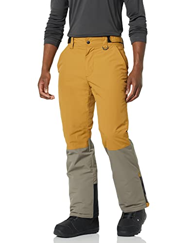 Amazon Essentials Water-Resistant Insulated Snow Pant Pantalones de Nieve, Oro/Marrón Claro, Bloque De Color, L