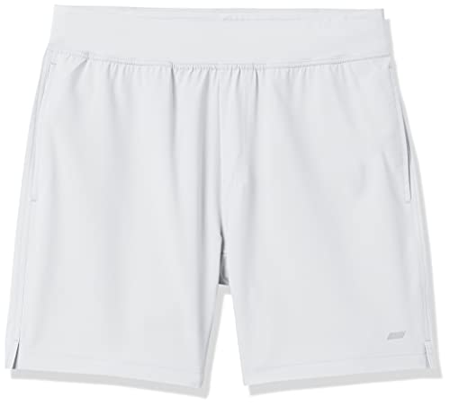 Amazon Essentials Woven Stretch 7" Training Short Pantalones Cortos Deportivos, Gris Claro, M