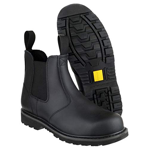 Amblers Safety Mens FS5 Pull-On Leather Safety Dealer Boots Black