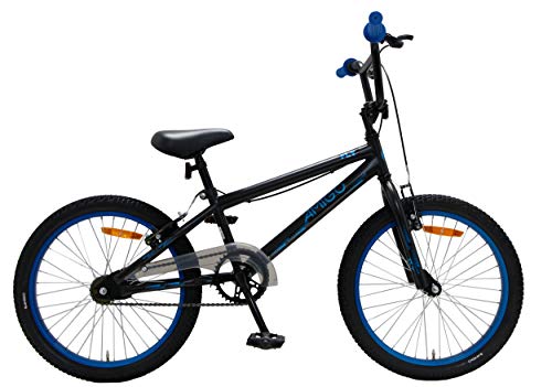 Amigo Fly - Bicicleta infantil para niño, 20 pulgadas, con frenos de mano y reflector, a partir de 5-8 años, color negro