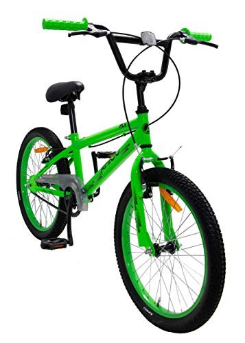 Amigo Fly – Bicicleta infantil para niños – 20 pulgadas – con frenos de mano y reflector – BMX bicicleta – a partir de 5 – 9 años – Verde