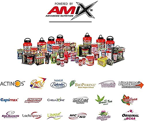 Amix - Glutamina + Bcaa - Suplemento Alimenticio - Mejora del Rendimiento - Contiene Aminoácidos Bcaa - Glutamina en Polvo - Nutrición Deportiva - Sabor a Mango - Bote de 300 g