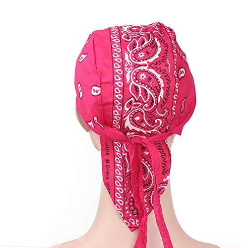 Amorar Gorra de verano, pañuelo para la cabeza, para adultos, transpirable, para deporte, bicicleta, motocicleta, gorro para dormir, gorro pirata, pañuelo para la frente, de algodón