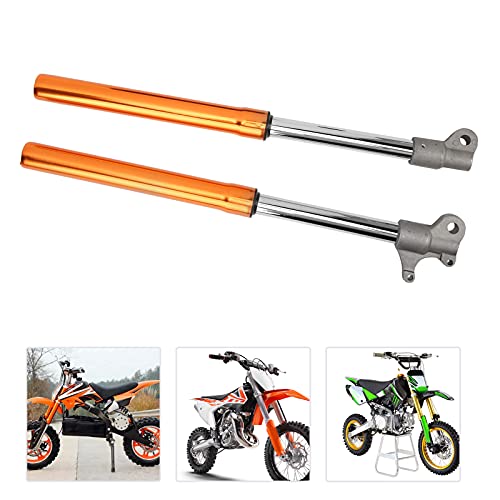 Amortiguador, Amortiguador Delantero De Motocicleta 2 Piezas Naranja Para Bicicleta De 2 Tiempos 49CC Mini Triple Dirt Pit Pro Trail