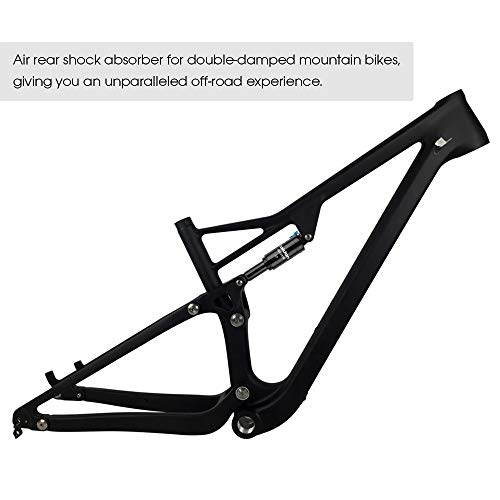 Amortiguador de Bicicleta de Montaña Bricolaje Negro Amortiguador de Choque de Aire Trasero para Downhill Mountain Road Bicicleta MTB (160mm*38mm)