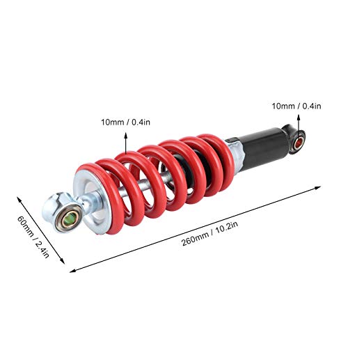 Amortiguador trasero, amortiguadores de suspensión trasera de 10,2 pulgadas, reemplazo para 70-125CC motocicleta Pit Dirt Bike ATV