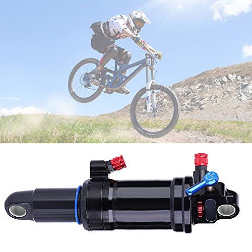 Amortiguador Trasero del Aire de la Bici de montaña, suspensión del Amortiguador de Choque Trasero del Aire de la Bici de montaña del Acero Negro con Bloqueo(165 * 35 mm / 6.5 * 1.38 Pulgadas)