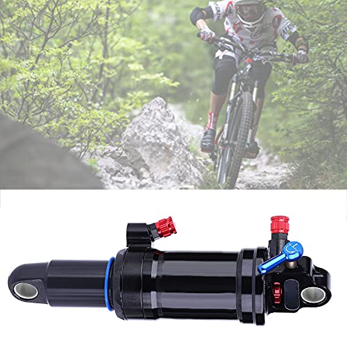 Amortiguador Trasero del Aire de la Bici de montaña, suspensión del Amortiguador de Choque Trasero del Aire de la Bici de montaña del Acero Negro con Bloqueo(165 * 35 mm / 6.5 * 1.38 Pulgadas)