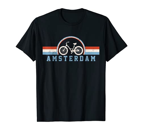 Amsterdam Bicicleta Holanda Holanda Holanda Bicicleta Holandesa Vintage Camiseta