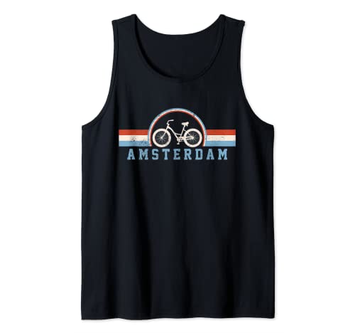 Amsterdam Bicicleta Holanda Holanda Holanda Bicicleta Holandesa Vintage Camiseta sin Mangas