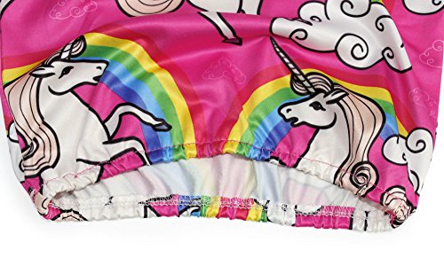 AmzBarley Traje de Baño Natacion Bañador Unicornio Dos Piezas Conjunto para Niña,Verano Vacaciones Hawaiian Playa Nadar Tankini Ropa Rosa Rojo 18 5-6 Años