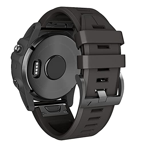 ANBEST Pulsera de Silicona Compatible con Garmin Fenix ​​5/Fenix ​​6 Correa, Brazalete de Liberación Rápida Para Fenix ​​5 Plus/Fenix ​​6 Pro/Forerunner 935/945, Negro