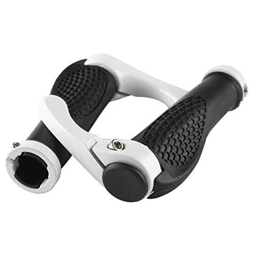 Andux Zonas Puños para Manillar para Bicicleta MTB Floding Bike Horn Tipo ZXC-CB02 (Blanco)