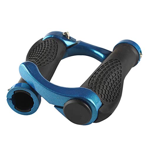 Andux Zone Puños para Manillar de Bicicleta para MTB Floding Bike Horn Tipo ZXC-CB02 (Azul)