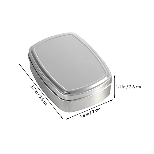 Angoily 8 Unidades Tapa de Tornillo Latas Cuadradas de Aluminio Latas Vacías de Almacenamiento Latas para Muestras de Maquillaje Crema Loción Vela Fabricación de Arte Artesanal