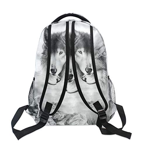 Animal Salvaje Lobo Mochila Infantiles para Niños Niñas Hombro Mochilas para Portátil De Viaje Mujeres Hombres