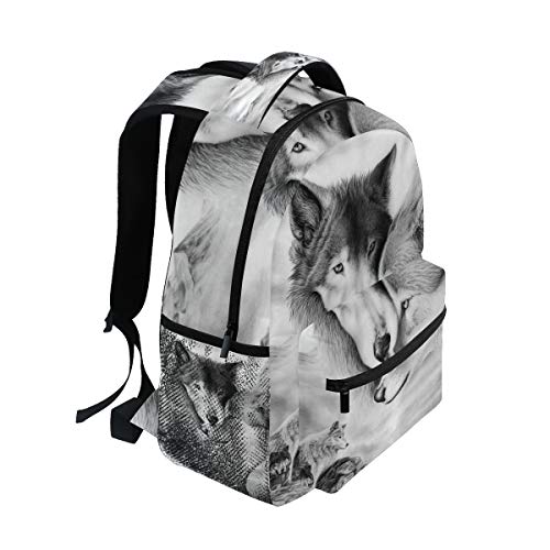 Animal Salvaje Lobo Mochila Infantiles para Niños Niñas Hombro Mochilas para Portátil De Viaje Mujeres Hombres