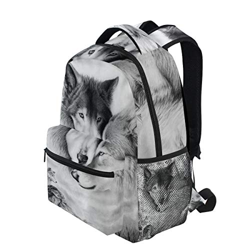 Animal Salvaje Lobo Mochila Infantiles para Niños Niñas Hombro Mochilas para Portátil De Viaje Mujeres Hombres