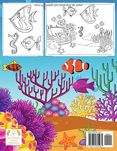 Animales Marinos en un viaje de verano: Libro para colorear: Diversión y creatividad para niños de todas las edades. (Libros para colorear)