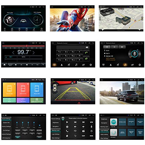 ANKEWAY Radio Coche 2 DIN Android 9,1 GPS Navigation 7 Pulgadas 1080P HD Pantalla Táctil Multimedia Car Player(1G/16G)+WiFi Internet+Llamada Manos Libres Bluetooth+Cámara de Visión Trasera+Mirror Link